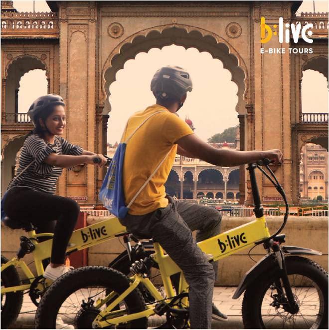 Majestic Mysore tour offers a perfect mix of must-see and off the beaten track experience. Explore the best of Mysore on smart and savvy e-bikes. Location highlight – Mysore Palace . . . B:live, India's first e-bike tour, riding effortlessly in Mysore. Call or WhatsApp at 📞+91 86696 00373 or visit us at blive.co.in to book a tour with us. #letsblive #eco #tours #ebikes #discovery #travel #instatravel #wanderlust #swadesdarshan #funoverfuel #goO2noCO2 #moresmileslesssweat #fun #ev #sustainabletourism #ecotourism #mysore #mysorediaries #mysorestyle #mysoretourism #karnataka #wednesdayvibes