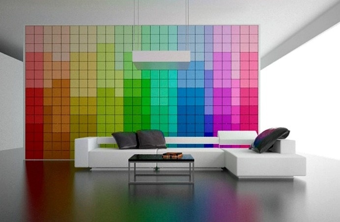 A changing wall to match your changing lifestyle and moods. Express yourself on a large scale and change your mind every day. #modern #lifestyle #style #design #home #product #industrial #wall #changing #technology