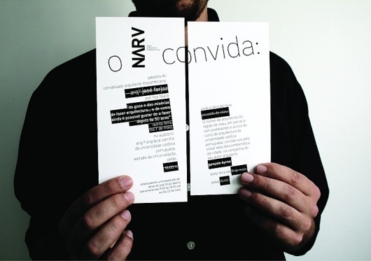 NARV arquitectos em exposição by www.artspazios.pt #business #packaging #card #print #design #book #art #poster #logo #layout #artspazios #typography