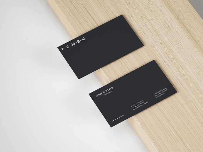 Slim Business Card Mockup on Behance
