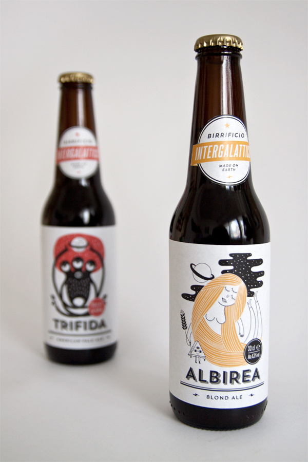 Intergalactic Brewery - Packaging by Dry Design #beer #bottle #packaging #design #graphic #label #identity #package