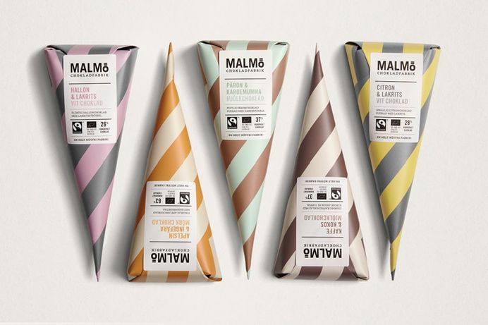 Malmö Chokladfabrik Bars & Cones packaging by Pond Design » Retail Design Blog