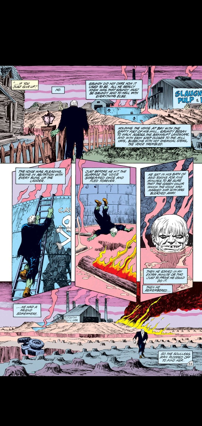 Rick Veitch, Solomon Grundy in Alan Moore's run of Swamp Thing 