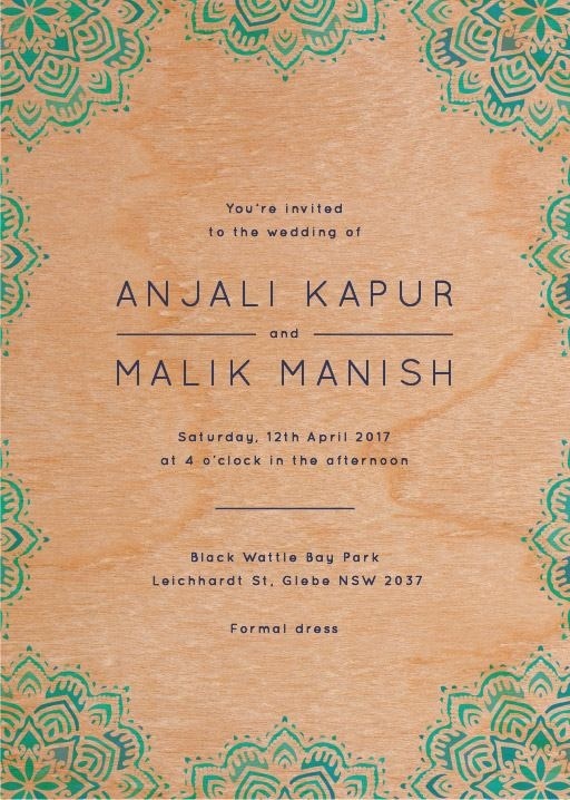 Namaste - Wedding Invitations #paperlust #weddinginvitation #weddinginspiration #invitation #cards #design #paper #print #wood #printonwood