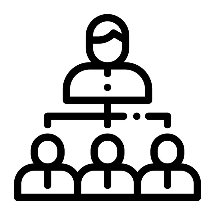 See more icon inspiration related to leader, boss, organization, team, group, partnership, network, business and finance, collaboration, employee, manager, working, networking and people on Flaticon.
