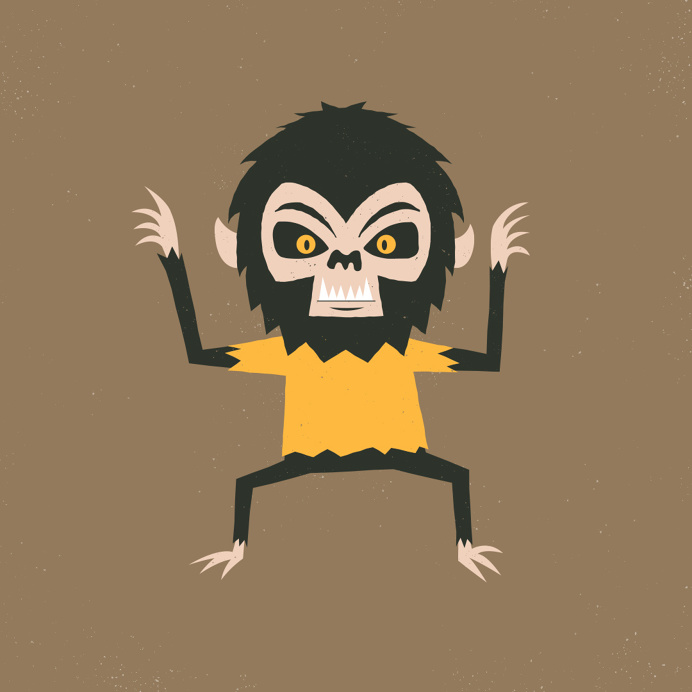 Werewolf #illustration #drawing #character #halloween #monster #werewolf #vector