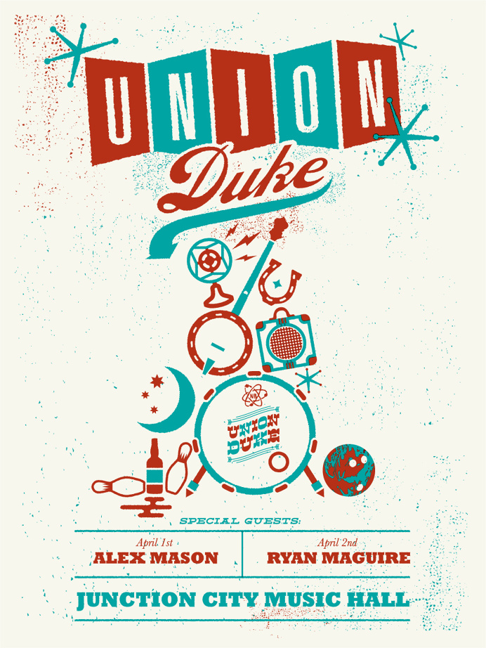 Union Duke gig poster. #mysterymeatdesign #gigposter #design #silkscreen