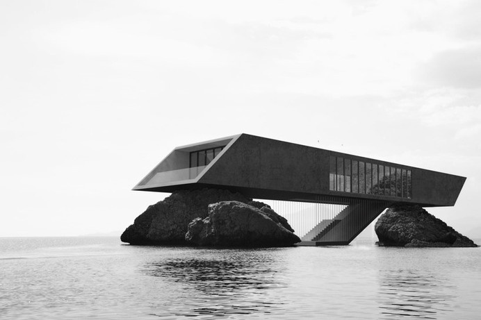 LAD visualizes five small villas isolated in natural landscapes #minimalist #architecture