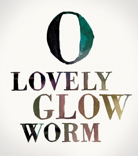 Glowworm poster exploration - ninafujikawa #type #watercolor