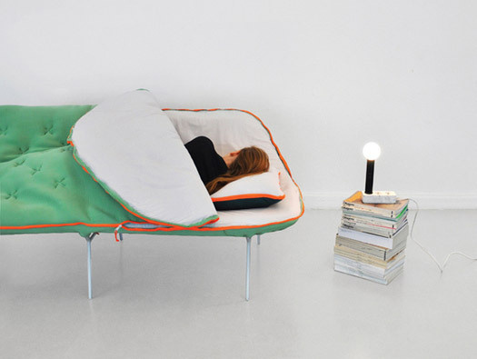 Camp Furniture by Stephanie Hornig #lamp #sofa #bed