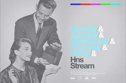 HNS Stream - www.andrijakovac.com #design #typography #helvetica #swiss #grid #radio #stream #technicolor