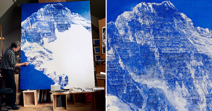 Ultramarine Blue Paintings by Mark Tansey