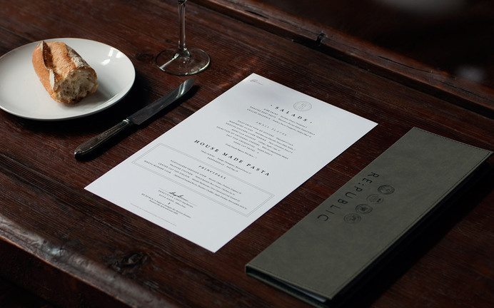 Re:public Restaurant & Bar « Superbig Creative #branding #menu #print #food #restaurant #identity #layout #typography