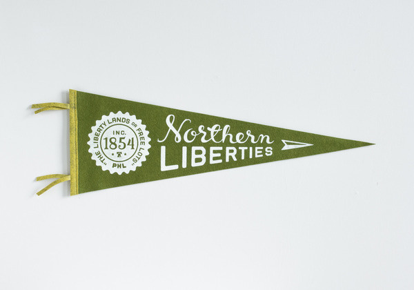 Image of Northern Liberties Pennant No. 010 #silkscreen #philadelphia #pennant #type #typography