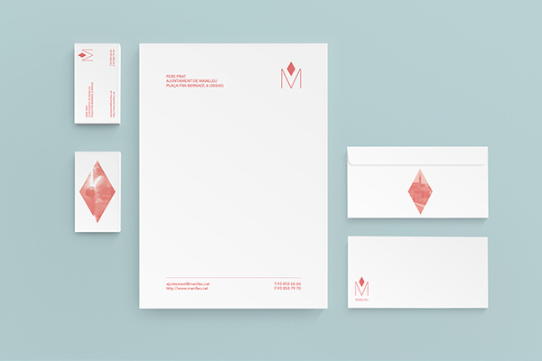 Manlleu | Editorial + Brand on Behance - Judit Musachs #narrative #stationary #branding #elements #design #graphic #synthesis #4 #brand #identity #manlleu #rhombus