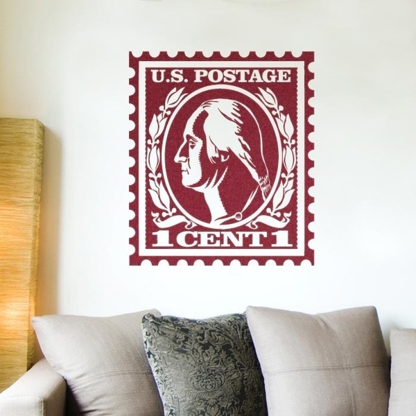 Vintage George Washington Stamp Wall Decal #stamps #wall #decals #president