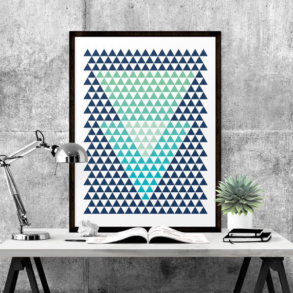 Triangle abstract art. #iloveprintable