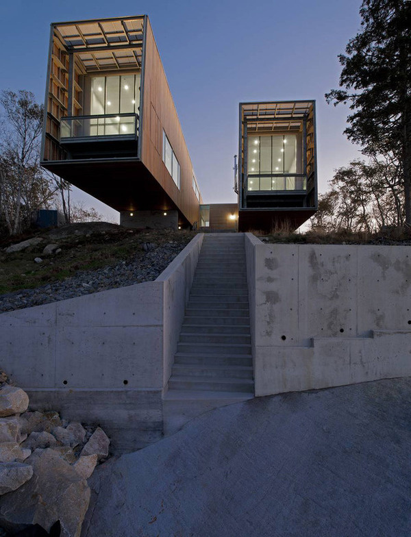 CJWHO ™ (Boat inspired wood house hanging over the ocean by...) #house #design #landscape #architecture #boat #view #luxury