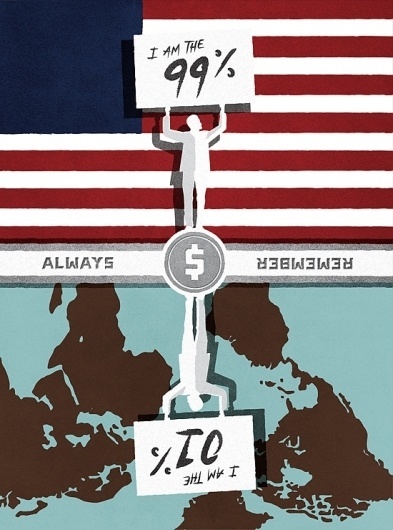 I am - Jon Ashcroft Design & Illustration #globe #ashcroft #flag #jon #occupy #illustration #typography
