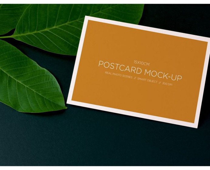 Real Scenes Postcard PSD Mockup