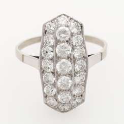 Diamantring Art Deco um 1925 - 1930,