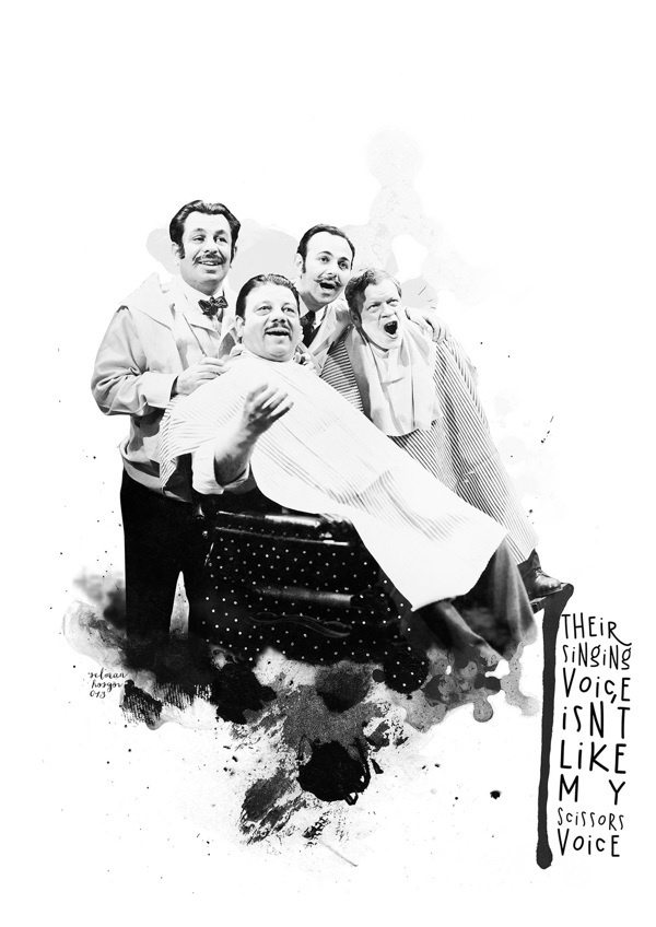 Hair Station - Vintage Barber on Behance by Selman Hoşgör #barber #illustration #vintage #poster #art #typography