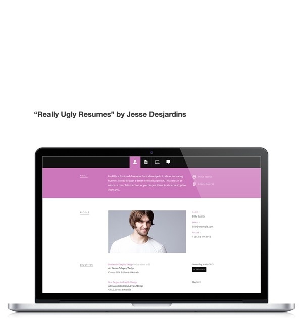Typebig Digital Resume on Behance #layout