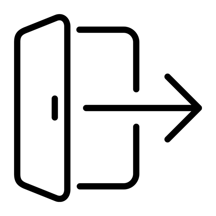 See more icon inspiration related to logout, exit, right arrow, signs, ui, multimedia option and multimedia on Flaticon.