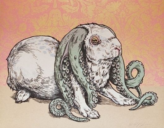 Laughing Squid #illustration #bunny #squid