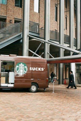 Starbucks sucks van #starbucks #van #door #coffee #humor