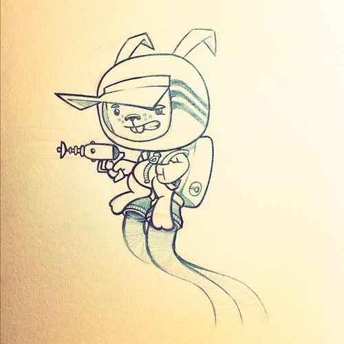 juicefoozle #illustration #rabbit #spaceman