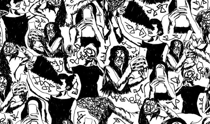 Believe In Yourself - Pattern Creation on Behance selfie illustration black and white