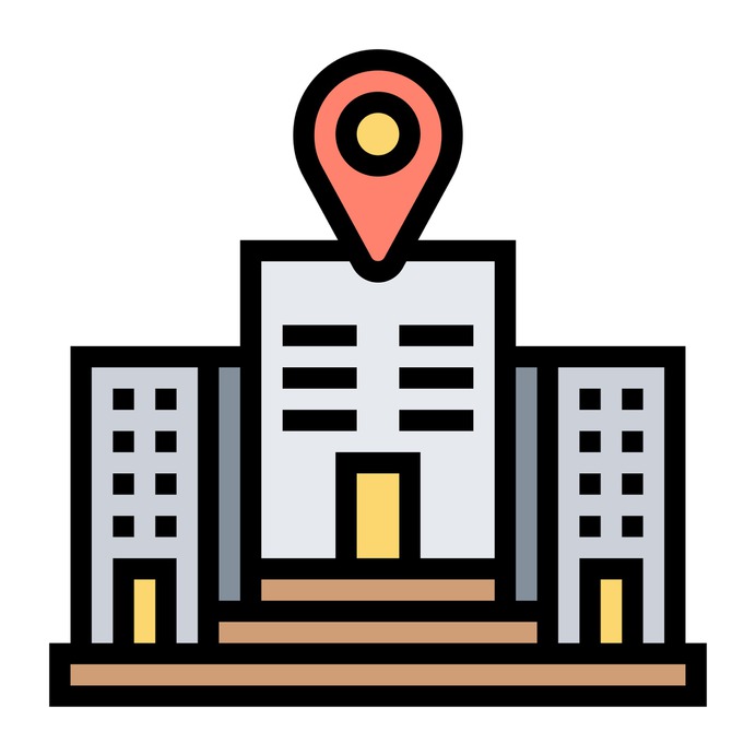 See more icon inspiration related to maps and location, business and finance, headquarters, map pointer, map point, map location, placeholder, company, pin, office, interface, signs and location on Flaticon.
