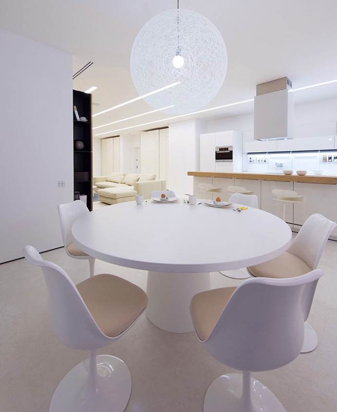Open and Dynamic Interior in White by Ivan Yurima architects - #architecture, #home, #decor, #interior, #homedecor