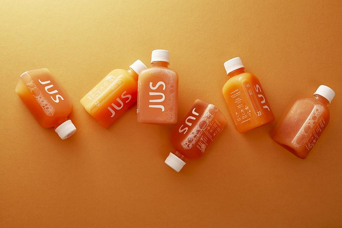 New Logo and Packaging for JUS by M -- N Associates