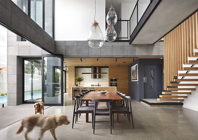 Natural and Aged Materials Integrated the Quarry House Decor