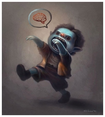 FFFFOUND! | Braainnn.... by Chao - Charles Santoso - CGHUB #cute #zombie #hungry