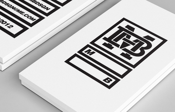 Business card design idea #282: MB identity on the Behance Network #logos #business #branding #design #icons #cards