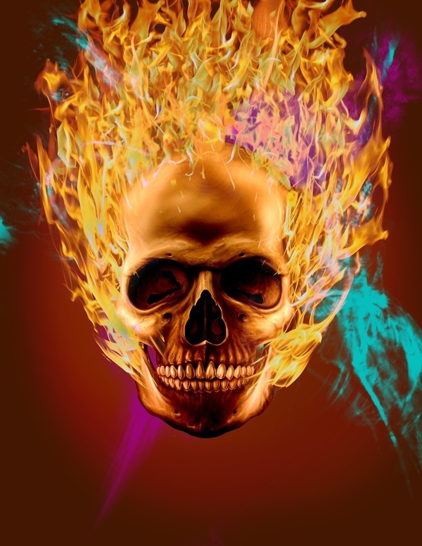 Creative Skull Fire Stuff And Death Image Ideas Inspiration On Designspiration