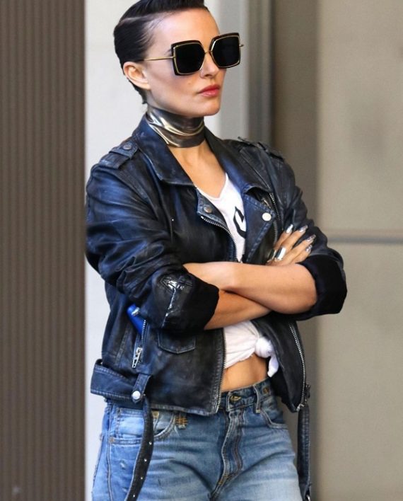 Natalie Portman Vox Lux Motorcycle Leather Jacket (3)