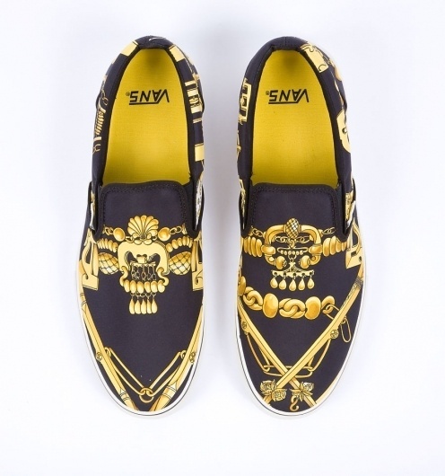 All sizes | Custom Vans - Vintage Hermes Scarves | Flickr - Photo Sharing! #shoes #hrmes #vans #gold #custom