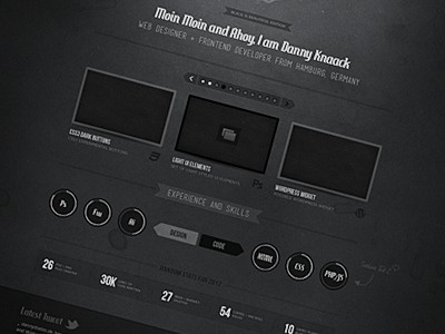 Dribbble - Portfolio Mockup by Danny Knaack #white #web #black