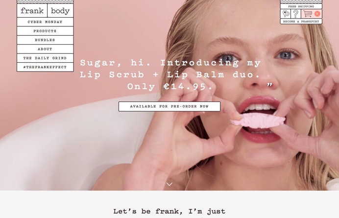 Frank Body, inspiration N°533 published on The Gallery in date November 27th, 2015. #website