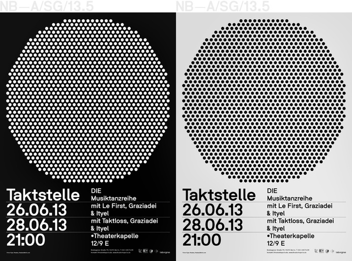 Neubau (Berlin)/Taktstelle, Die Musiktanzreihe (A1 Poster, A6 Flyer) #vv