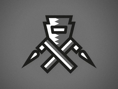 Dribbble - Keystone Welding by Michael Spitz #line #mask #fire #contrast #logo #ironworkers