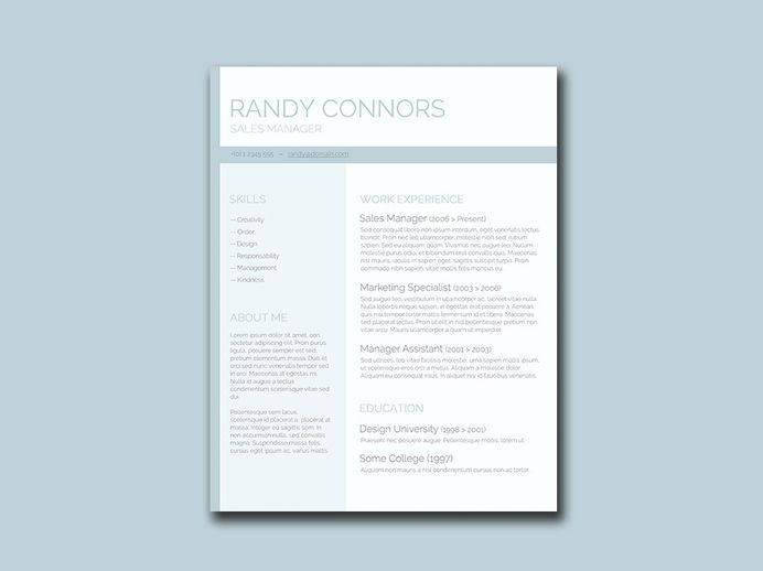 Free Pastel Resume Template with Clean Design