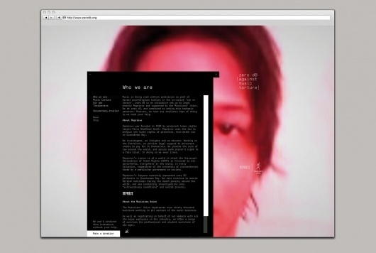 This is Real Art | Projects | Reprieve | zero dB #webdesign