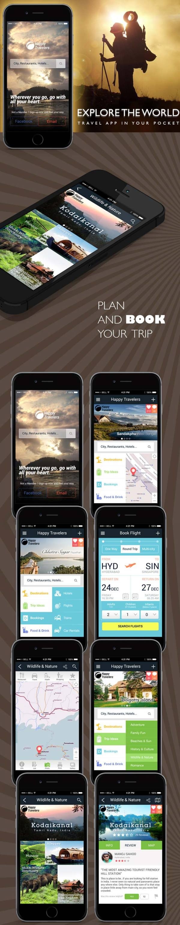 Concept Design For Travel App by Rajendra ray
