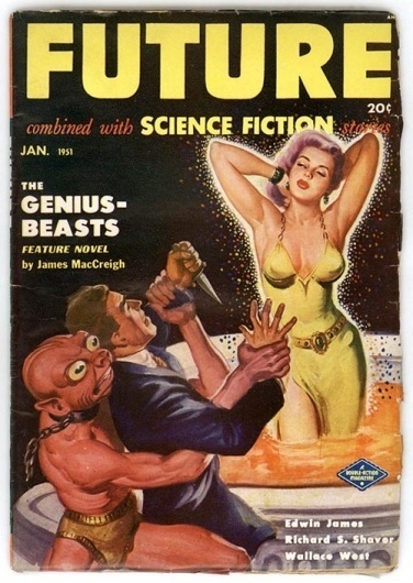 Future combined with Science Fiction stories 1 #1950 #fiction #book #cover #science