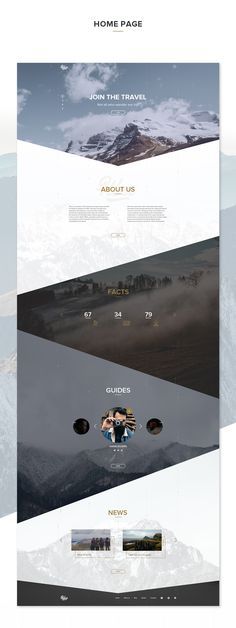 Original design for the website of the company which helps people to find a guide and group for hiking.